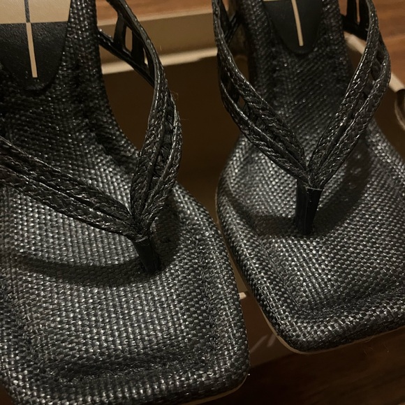 Dolce Vita Textured Black Sandals - Picture 2 of 7